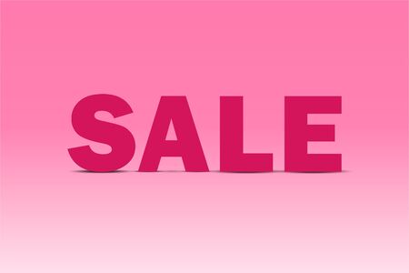vector of sale banner, sign pink backgroundのイラスト素材