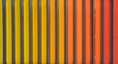 Multi-colored metal wall and door in the City of Londonの写真素材