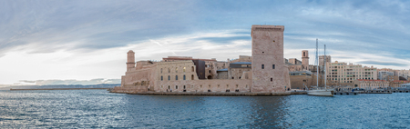 Marseille Fort Saint Jean panoramic viewのeditorial素材