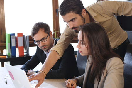 Business team in office at brainstormingの写真素材