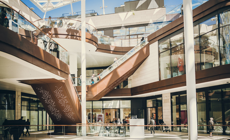 Marseille, France -04/09/18: Modern and Architectural Mall in Marseilleのeditorial素材