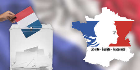 Presidential election France 2022 - Vote of April 10 and 24, 2022の写真素材