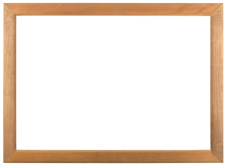 Wooden frame isolated on white background の写真素材