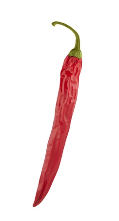 red hot chili paper isolated on white backgroundの写真素材