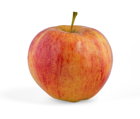 red apple isolated on white background の写真素材