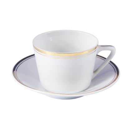 Empty coffee cup on white backgroundの写真素材