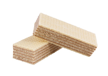 Wafers isolated on white background の写真素材