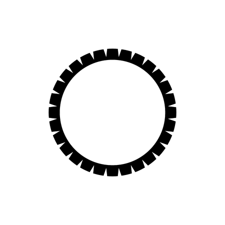 Dham? Wheel Icon. Religion symbol. Vector illustration. Silhouette vector illustrationのイラスト素材