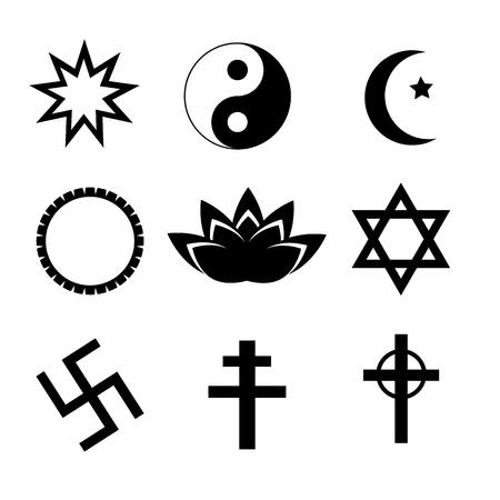 Religion symbol Icon. Flat design silhouette vector illustrationのイラスト素材