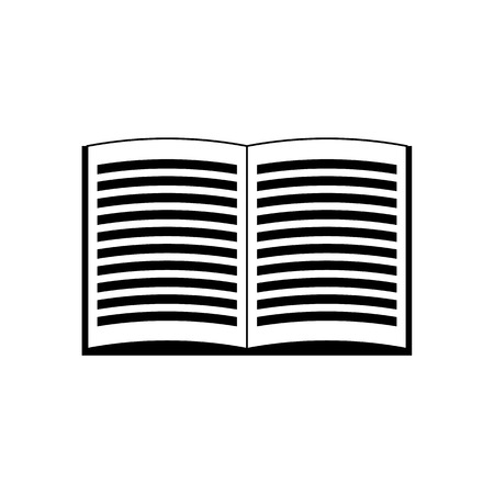 Open book icon. Silhouette vector illustrationのイラスト素材