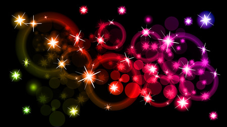 beautiful colorful abstarct background on black  illustrationのイラスト素材