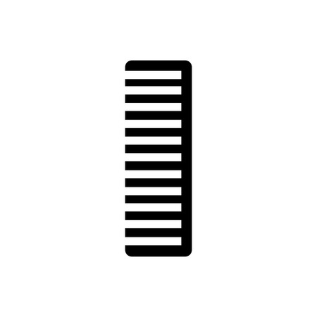 Comb icon. Silhouette flat design vector illustrationのイラスト素材
