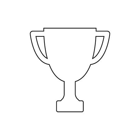Winner trophy cup outline icon on the white background. Vector designのイラスト素材