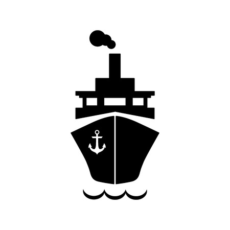 Ship icon isolated on white background. Vector designのイラスト素材