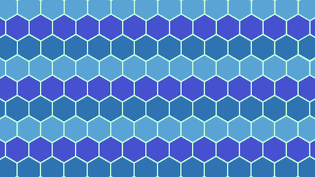 Blue colorful hexagonal geometric background. Vector designのイラスト素材