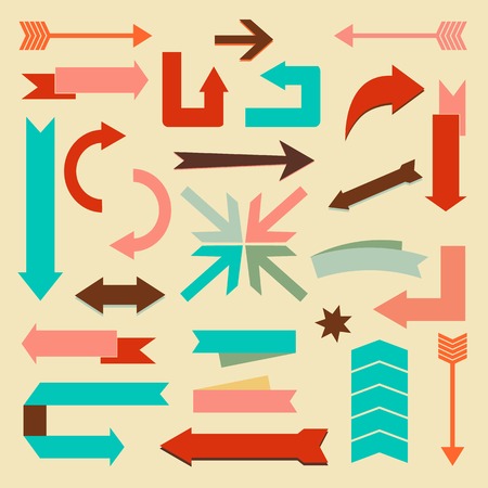 Set of arrows and directions signs. Elements for your design vector illustrationのイラスト素材