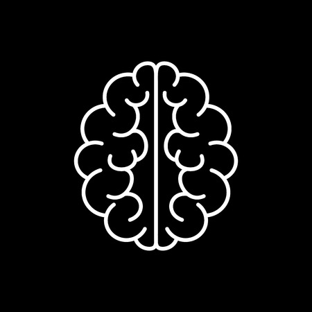 Brain icon. Mind vector symbol. Line art designのイラスト素材