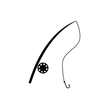 Fishing rod icon. Vector illustration. Flat designのイラスト素材