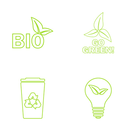 Green ecology icons set. Green technologies. Vector designのイラスト素材