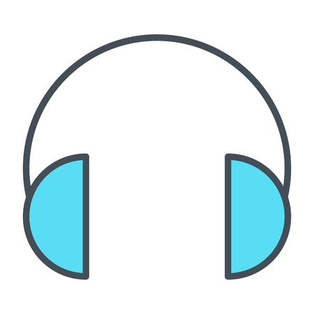 Headphones thin line icon. 96x96 for Web Graphics and Apps.  Simple Minimal Pictogram. Vectorのイラスト素材