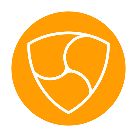 Nem icon for internet money. Crypto currency symbol for using in web projects or mobile applications. Blockchain based secure cryptocurrency. Isolated vector sign.のイラスト素材
