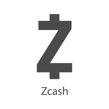 Zcash icon for internet money. Crypto currency symbol for using in web projects or mobile applications. Blockchain based secure cryptocurrency. Isolated vector sign.のイラスト素材