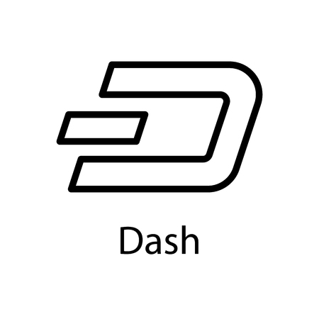 Dash icon for internet money. Crypto currency symbol for using in web projects or mobile applications.のイラスト素材