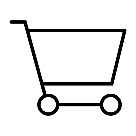 Shopping Cart Pixel Perfect Vector Thin Line Icon 48x48 Ready for 24x24 Grid for Web Graphics and Apps with Editable Stroke. Simple Minimal Pictogramのイラスト素材