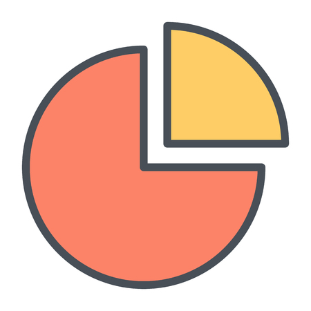 Pie Chart Perfect Vector Thin Line Icon.のイラスト素材