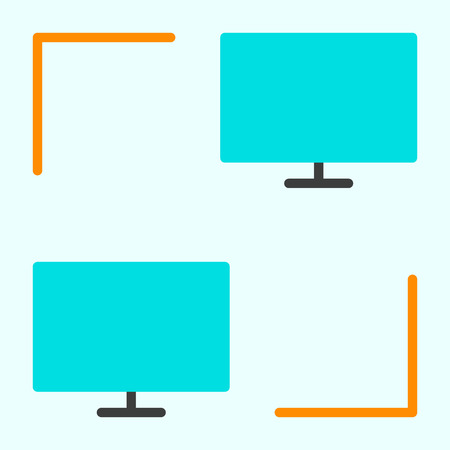 Computer Network Icon for Web Graphics and Apps. LAN Simple Minimal Pictogram. Vectorのイラスト素材