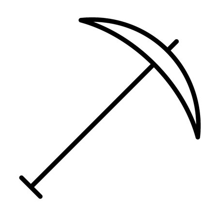 Pickax Line Icon Simple Minimal Pictogram. Vector illustration.のイラスト素材