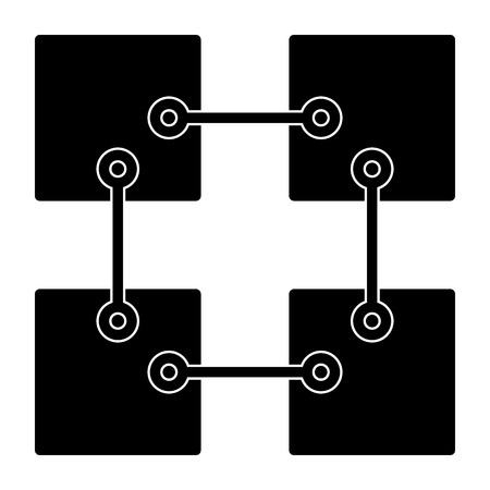 Blockchain Icon for Web Graphics and Apps. Simple Minimal Pictogram vector.のイラスト素材