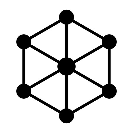 Blockchain Node Icon for Web Graphics and Apps. Simple Minimal Pictogram.のイラスト素材