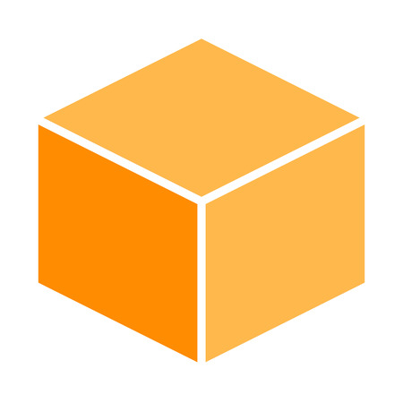 Cube Icon Web Graphics and Apps on Simple Minimal Pictograph Vectorのイラスト素材