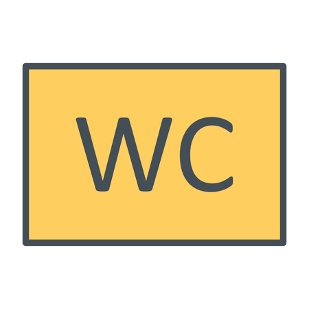 WC Toilet Line Icon for Web Graphics and Apps.のイラスト素材