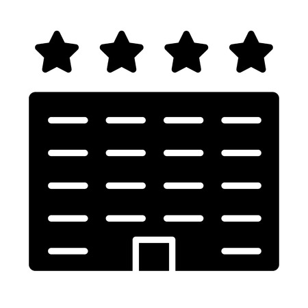 Hotel Icon.  Simple Minimal Pictogram. Vectorのイラスト素材