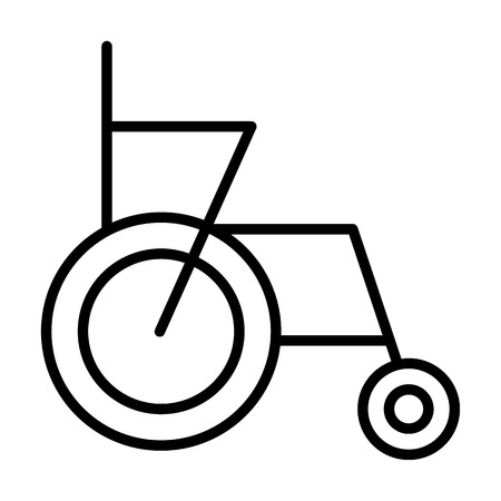 Wheelchair Line Icon.96x96 for Web Graphics and Apps.  Simple Minimal Pictogram. Vectのイラスト素材