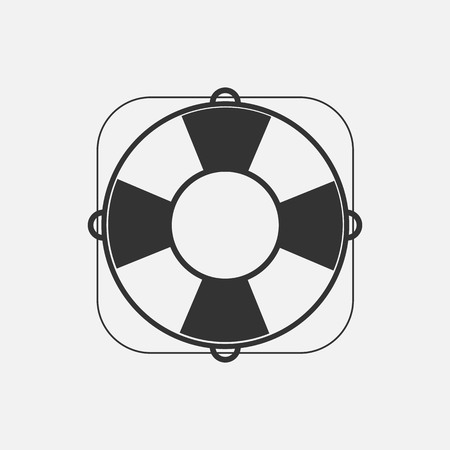 Lifebuoy Icon.Isolated On White Backgroundのイラスト素材
