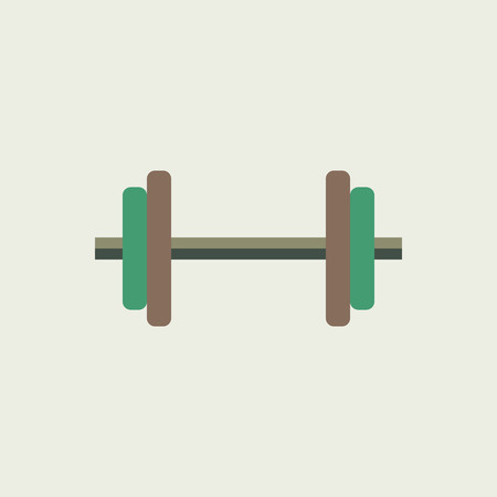 Dumbbell Icon Flat Style. Vector Designのイラスト素材