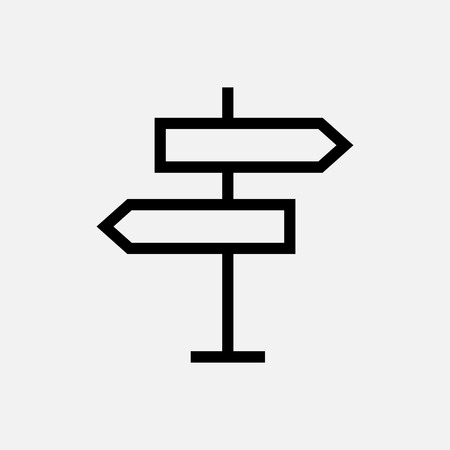 Signpost Icon.Flat Design On The White Background. Vector Designのイラスト素材