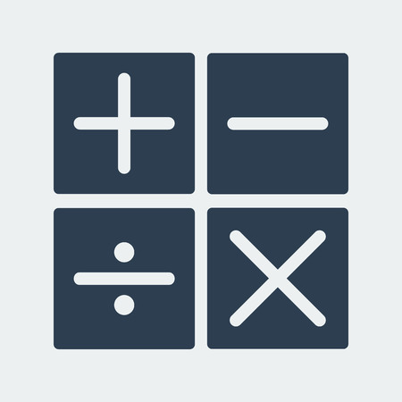 Calculator arithmetic operation.Mathematical signs.Vector Designのイラスト素材