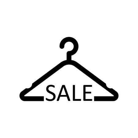 Clothes Hanger Discount Product Promotion Icon. Isolated On White Backgroundのイラスト素材
