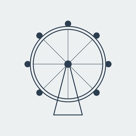 Ferris wheel icon.Entertainment park sign.Vector Designのイラスト素材