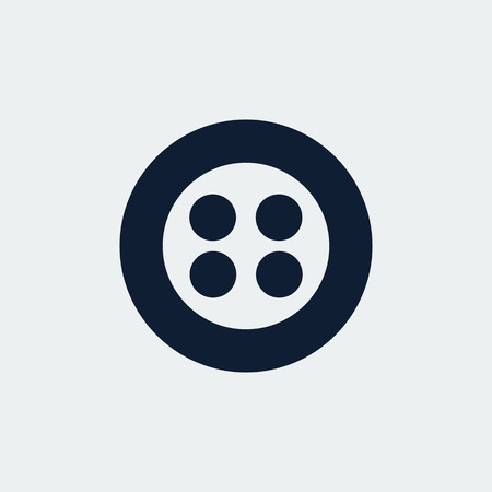 Button icon. Element of tailor,clothier.Signs and symbols collection icon for websites.Vectorのイラスト素材