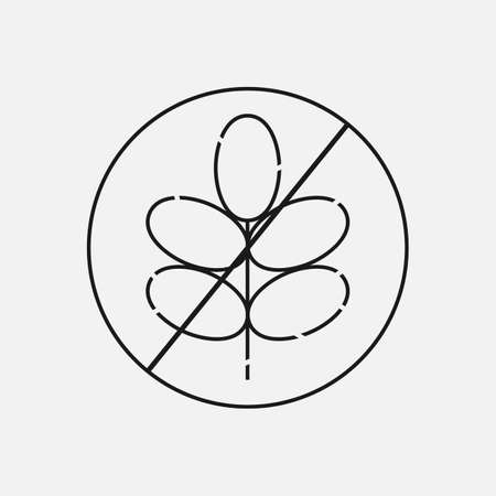 Gluten free food allergy product dietary label. Vector icon for apps and websitesのイラスト素材