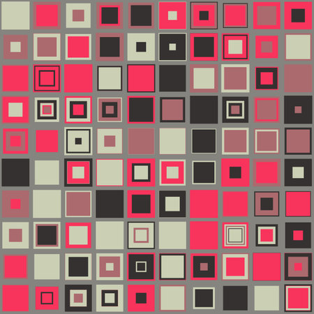 Seamless square pattern with simple shapes. Vector illustrationのイラスト素材