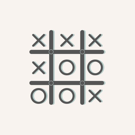 Tic tac toe game icon. Vector illustrationのイラスト素材