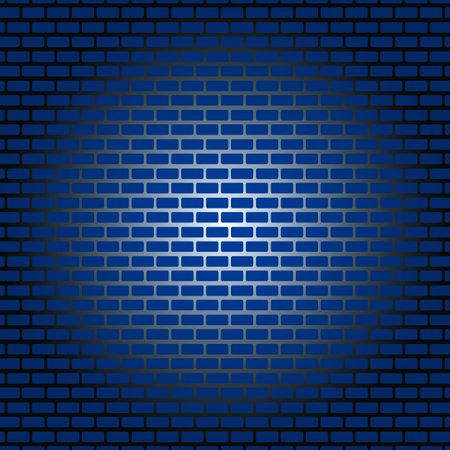 Brick wall background. Wallpaper is dark blue with shadows on the edgesのイラスト素材