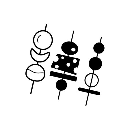 Canape icon, appetizer logo isolated on a white backgroundのイラスト素材
