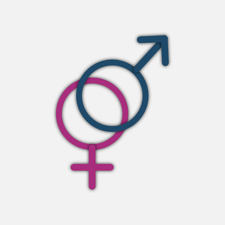 Gender symbol of hetero. Sexual orientation. Vector illustrationのイラスト素材